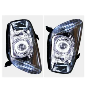 Affordable 65W LED Headlight Lens Assembly for 2000-2005 Toyota RAV4 - Pair with Modified Aperture Lights
