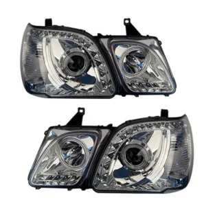 Affordable 1998-2000 Lexus Lx470 Uzj100 LED Headlight with Silver Black Bottom Lens - Buy Now!